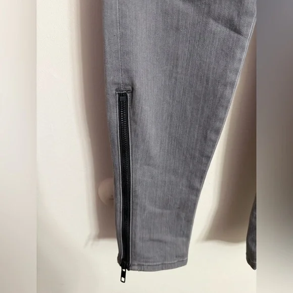 J BRAND Womens sz 26 Gray GOTHAM Long Zipper Ankle Slim Fit Skinny Jeans - Picture 6 of 7